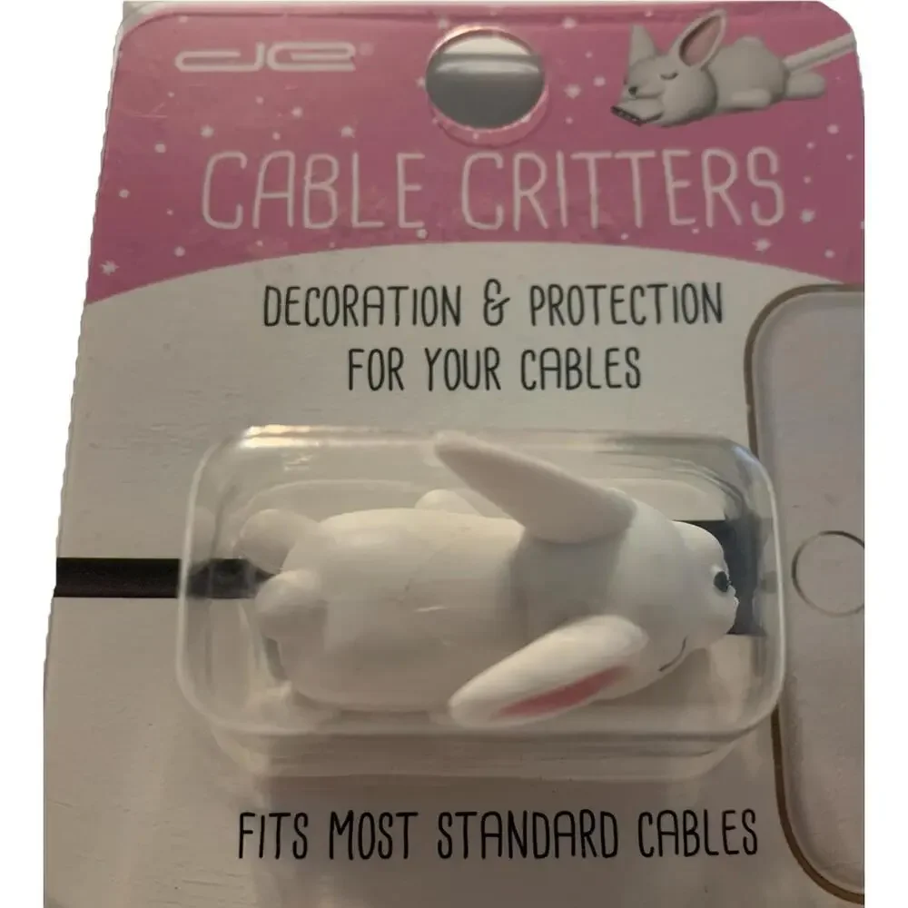 Bunny Cable Critter Phone Crd Protector/ Decoration BRAND NEW Cute Great GIFT!!